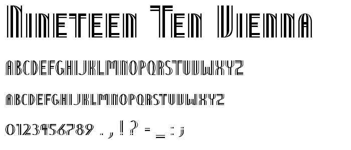 Nineteen Ten Vienna font
